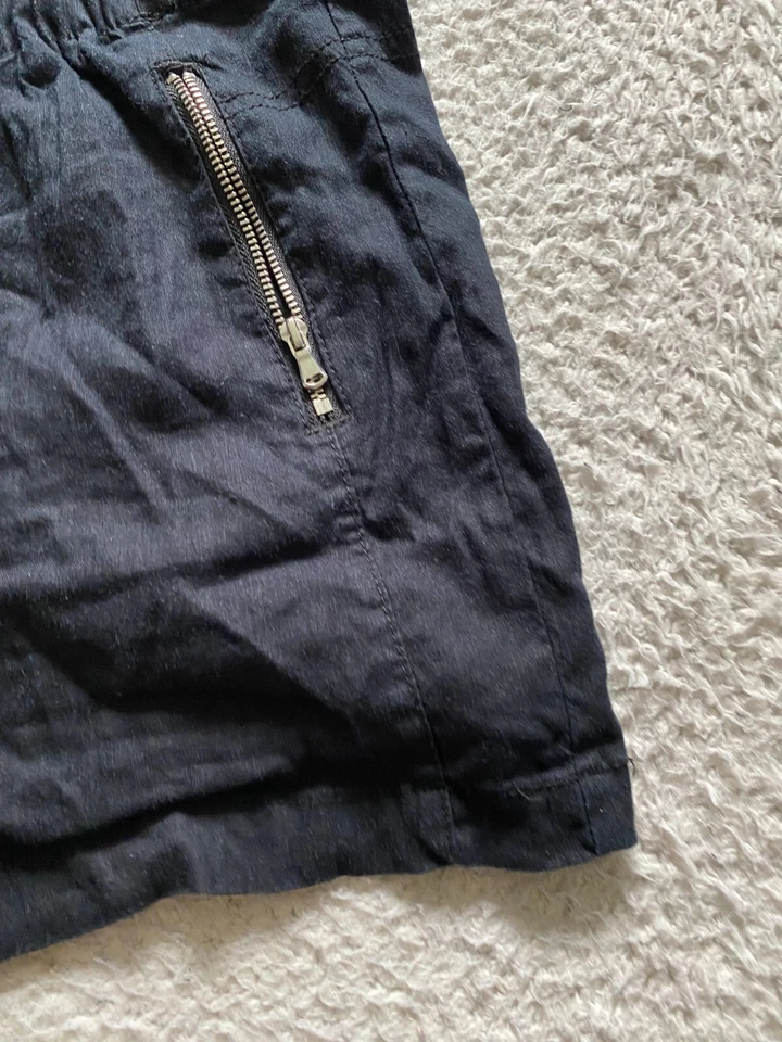 Pantalones cortos International Concepts para mujer mezcla de lino con cordón negros - S (28 x 4,5) Foto 2 de 4