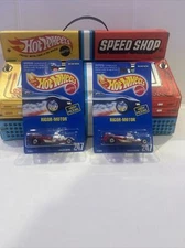 Hot Wheels Blue Card 1992 #247 Rigor Motor  -Lot of 2 one missing parts error
