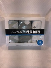 Grow Wild Crib Sheet 3 Pack  Fitted 100 Cotton, Jersey Soft  Baby Crib Sheets