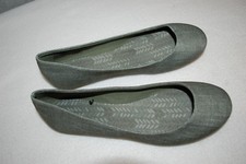 Womens Ballet Flats GREEN TWILL LOOK Casual Dressy SIZE 6