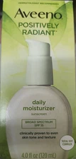Aveeno Positively Radiant Skin Daily Moisturizer SPF 15 4oz