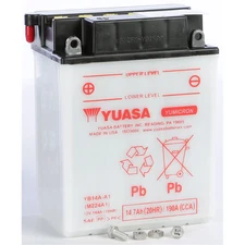 Yuasa Battery YB14A-A1 Conventional electrolyte Sold Separately YUAM224A1