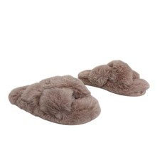 Steve Madden Faux Fur Slippers Womens L 9-10 Plush Cozy Fuzzy House Shoes Pink