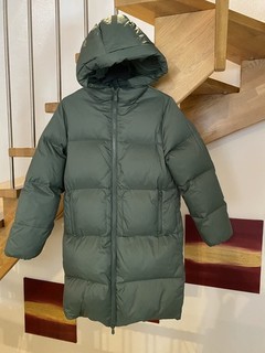 ZARA Steppmantel khaki Gr. 164 Reißverschluss Kapuze