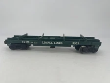 Lionel #3362 O Gauge Helium Tank Unloading Car Dark Green Fair Condition