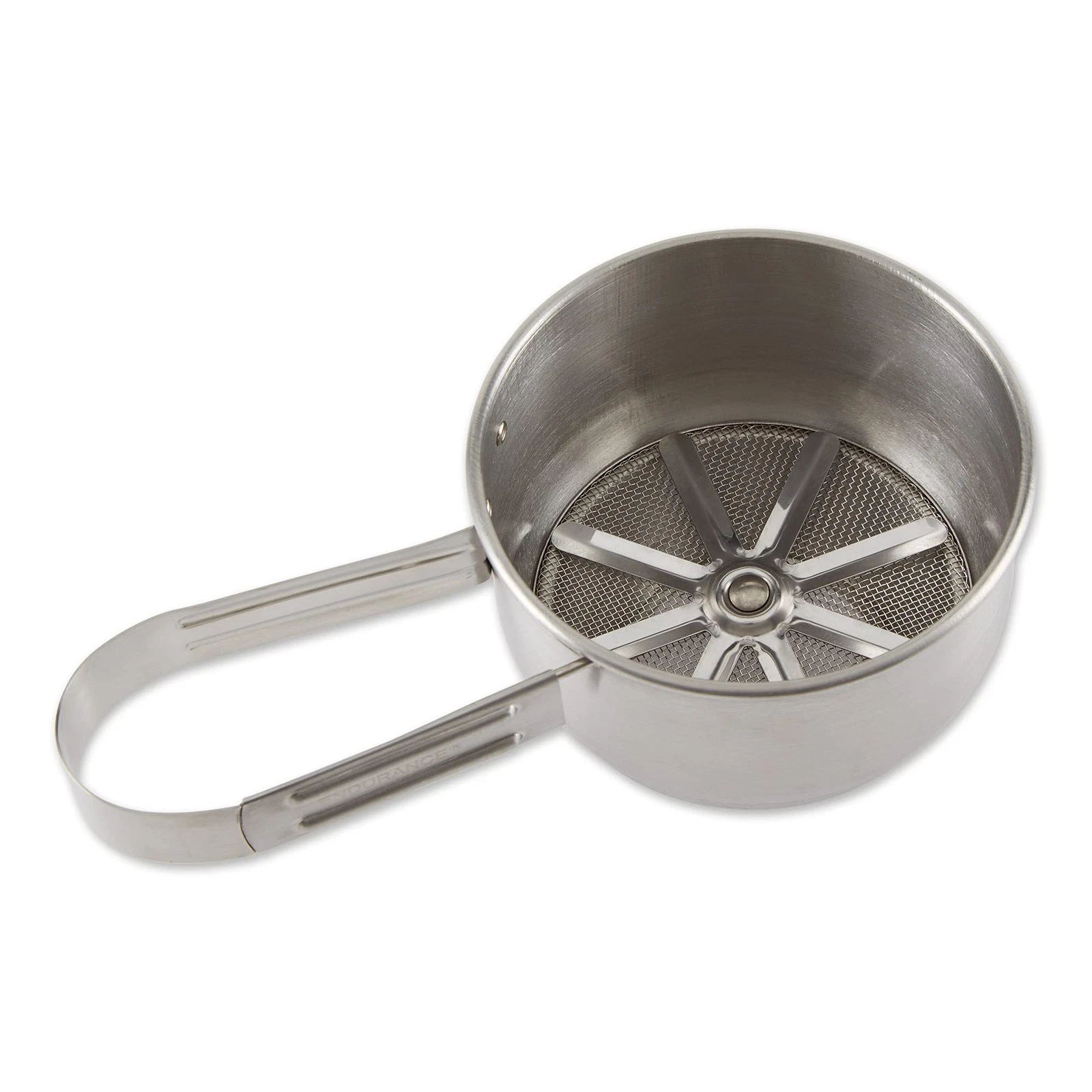RSVP International Endurance Stainless Steel Vintage One-Hand Sifter, 1 Cup