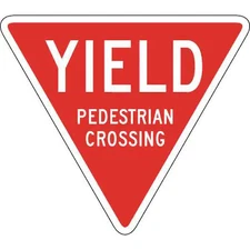 BRADY 124616 Traffic Sign, 18 in Height, 18" Width, Plastic, Triangle, English