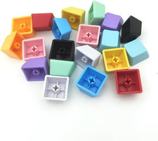 OEM Profile Blank Keycaps PBT Rainbow Mixed Colors 1U R4 100pcs, colors