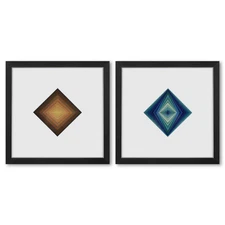 Victor Vasarely (1908-1997), "Rhombus - C et Rhombus de la serie Vonal (Diptych)