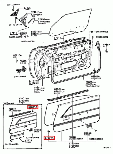 Genuine 4Runner VZN66 VZN61 RN75 RN70 RN66 RN65 RN61 Front Door Trim Clip x5 - Picture 12 of 20
