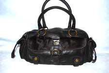 Next Brown Leather Ponyskin Grab Bag Pockets Zip