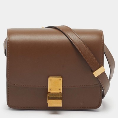 Celine Classic Box Small Brown Leather Crossbody Bag