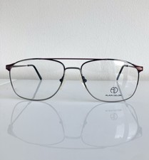 Vintage Alain Delon "Helios" Frames NOS burned gold and burgundy enamail