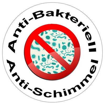 MSV Premium Anti-Schimmel Textil Duschvorhang - Anti-Bakteriell, waschbar, Rot - Bild 1 von 4