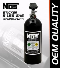 Nos Nitrous Chrome Label Sticker Decal For Bottle 5lbs Gas 14640b-cnos