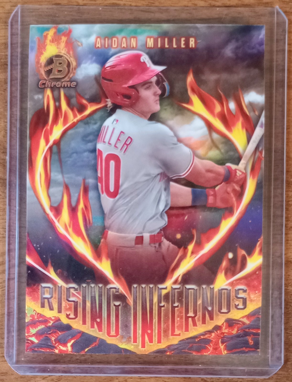 Aidan Miller 2024 Bowman Rising Infernos RI-17 Philadelphia Phillies