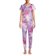 Secret Treasures Short Sleeve Crew Neck Tie Dye Pajamas Size- 3X 2 Piece Set