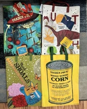 Trader Joe’s Reusable Shopping Bag X 4 Corn Can, Ohio, Alabama & Utah NWT