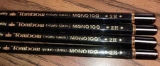 4 Vintage Tombow Mono 100 2H Hi Precision Drafting Pencils Never Used Japan