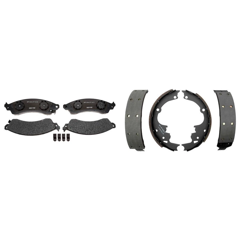 Kit pastillas de freno y zapatas de freno delanteras traseras metálicas para Chevrolet Camaro 1988-1992 Foto 4 de 4