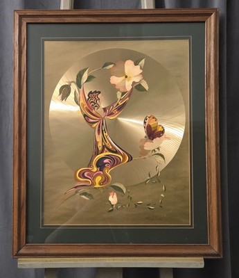 Michelle Emblem (British) ''Rose Nymph'' 1970's Signed in the Plate Foil Art 23×27