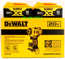 Dewalt DCF913B 20V 3/8" Brushless Compact Impact Wrench, 2 DCB205 5.0Ah Battery