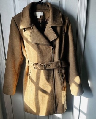 Michael Kors Dress Coat Brown Camel Color Women s Size 10 NICE!!