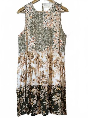 Penelope Rose XL Floral Patchwork Sleeveless Dress