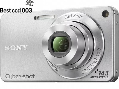 Sony Cyber-Shot DSC-W350 Digital Camera Silver Charger SD Good Condition Tested