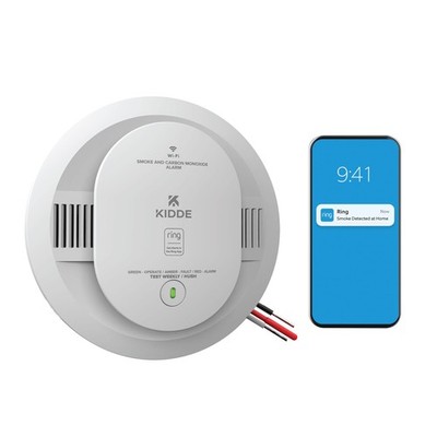 Kidde Smart Smoke and Carbon Monoxide Detector, Ring App Enabled for Real-Time N