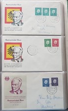 Bund FDC Michel Nr. 302-306, 3 Schmuck-FDC  Heuss III 1959