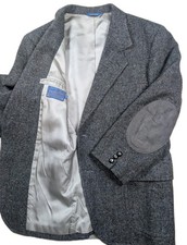 Vintage Pendleton USA Mens 42 Short Wool Blazer Sport Coat Suede Patch Elbows