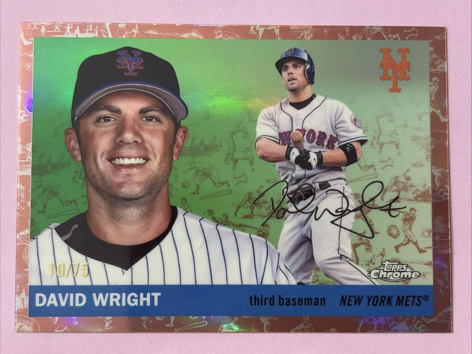 2025 Topps Chrome Platinum - David Wright #483 - Rose Gold 10/75