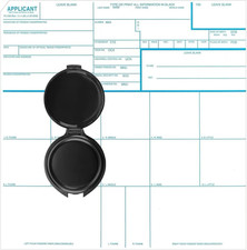 10 FD-258 Fingerprint Cards with Reusable Ink Pad, 11-1-20 Version