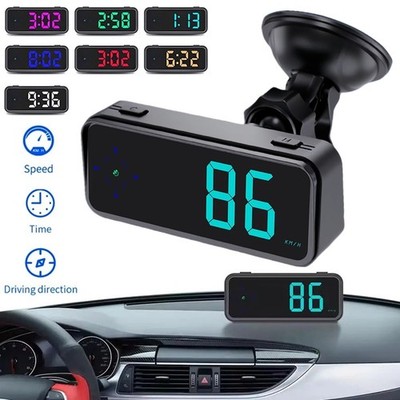 2025 Mini LED Digital Speedometer GPS Car HUD Head Up Display MPH/KMH Universal