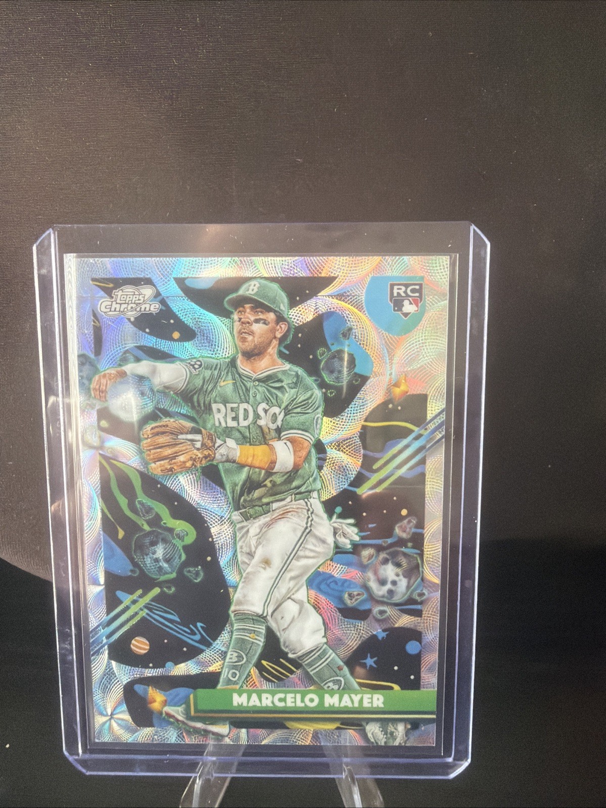 2025 Topps Chrome Cosmic Marcelo Mayer Nucleus Refractor #91 Red Sox