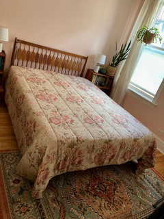 Ralph Lauren Guinevere Vintage 100% Cotton Sateen Beige Floral Comforter King