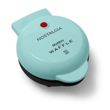 New Nostalgia MWF5TL MyMini Waffle Maker  - Teal - Dorm Apartment RV Camping