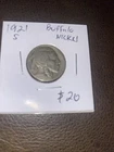 1921 S Buffalo Nickel. $20