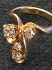 14K Yellow Gold: Vintage; 4 Diamonds Over 1 ct. Total, Swirled Ring, Size 6.5 — photo 10
