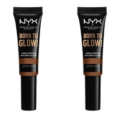 2pc NYX Born to Glow Radiant Coverage Concealer Cappuccino BTGC17 Sealed