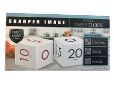 Sharper Image Two Piece Multi Use Timer Cubes Flip To Desired Time