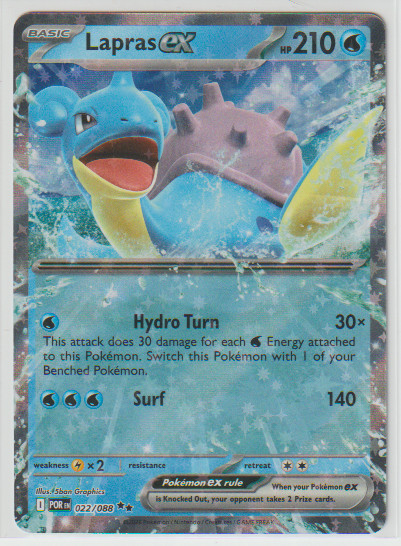 Pokémon TCG Mega Evolution Perfect Order Lapras ex 022/088 Double Rare NM