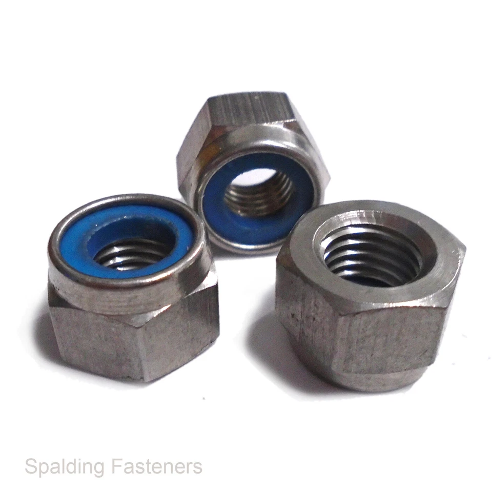 SPALDING FASTENERS A2 Stainless Steel BSF 1/4" 5/16" & 3/8" Nyloc Locking Nuts