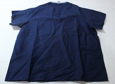 Medline Unisex One-Pocket Reversible V-Neck Scrub Top AP2 Midnight Blue Large