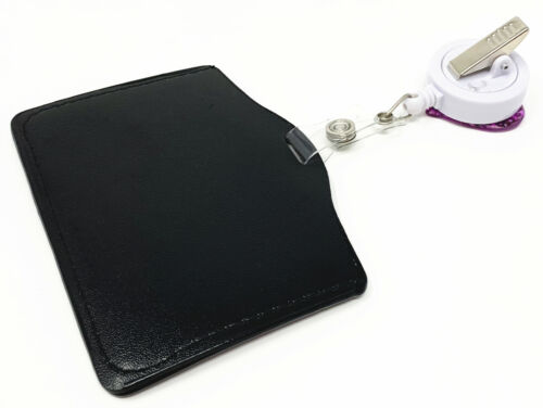 Bling Glitter Heart Retractable Reel swivel Clip with Horizontal ID badge holder - Picture 9 of 16