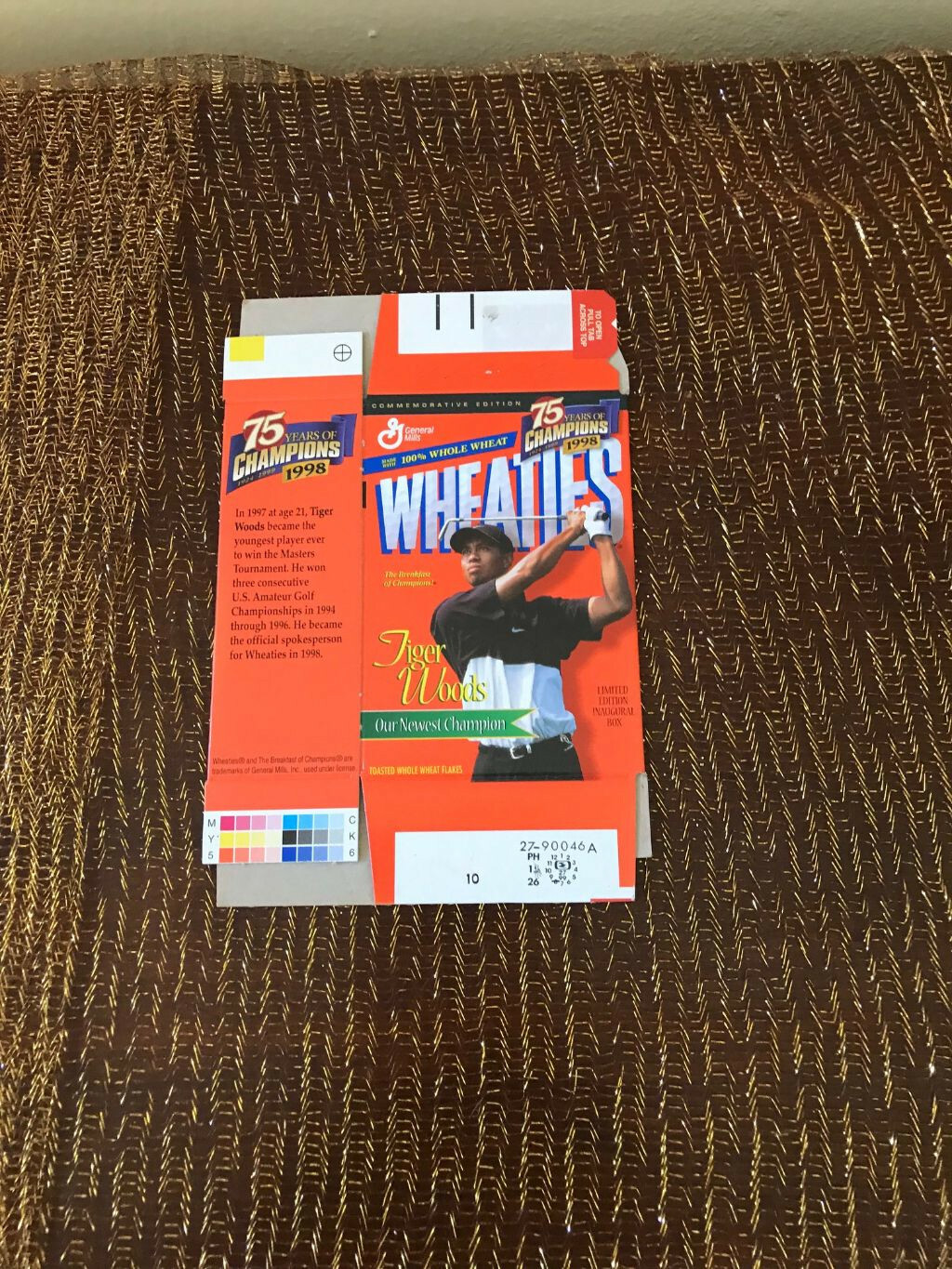 WHEATIES TIGER SINGLE FLAT BOX YOU GET 2 FREE SHIPPING! eBay