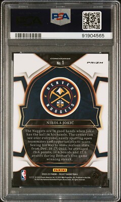 22-23 Panini Select Nikola Jokic Zebra Concourse No.1 MVP