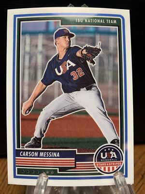 2023 Panini USA Stars & Stripes  #10 Carson Messina U-18 National Team