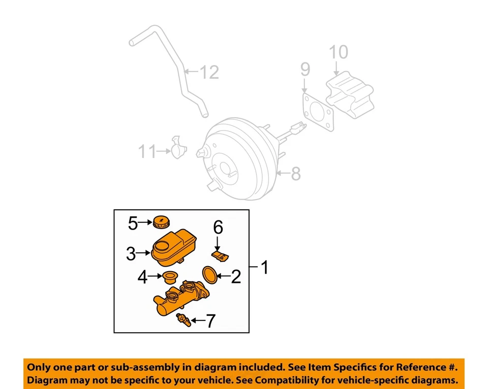 Used Brake Master Cylinder fits: 2014 Nissan Titan w/vehicle dynamic control Gra - Image 2 of 4